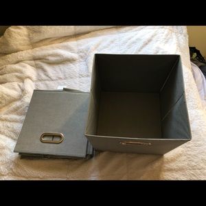 Gray storage cubes- 6 count